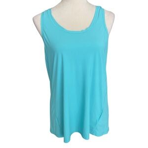 Athleta Ultimate Scoop Tank Top Women Size M Racerback Blue Atleisure Activewear